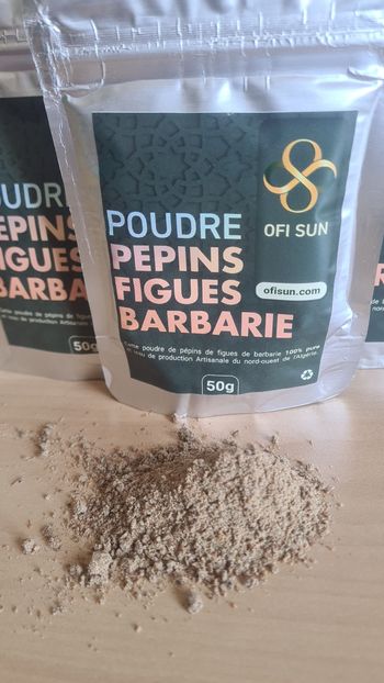 Poudre de pépins de figue de barbarie