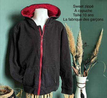 Sweet Zippé à capuche Taille 10 ans 