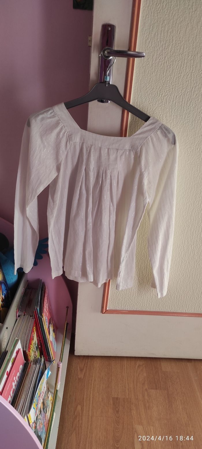 Chemise fille paillettes C.F.K taille 12 ans - photo numéro 4