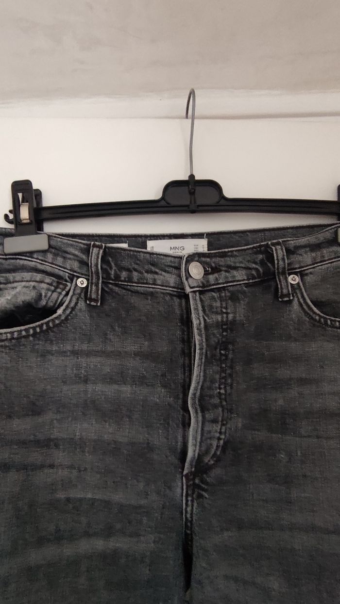 Pantalon femme jeans marque MNG taille 42 couleur noir - photo numéro 4