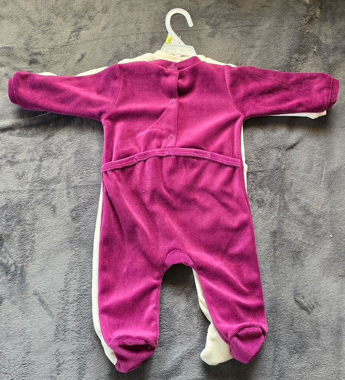Lot de 2 pyjama velours en 3 mois - photo numéro 2
