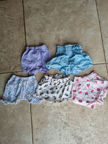 Lot de 5 shorts fille 12 mois