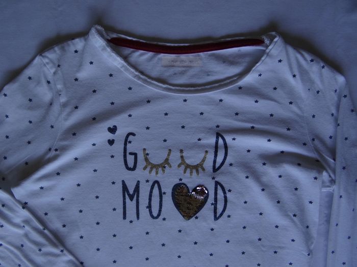 t-shirt manches longues blanc 12 ans - photo numéro 3