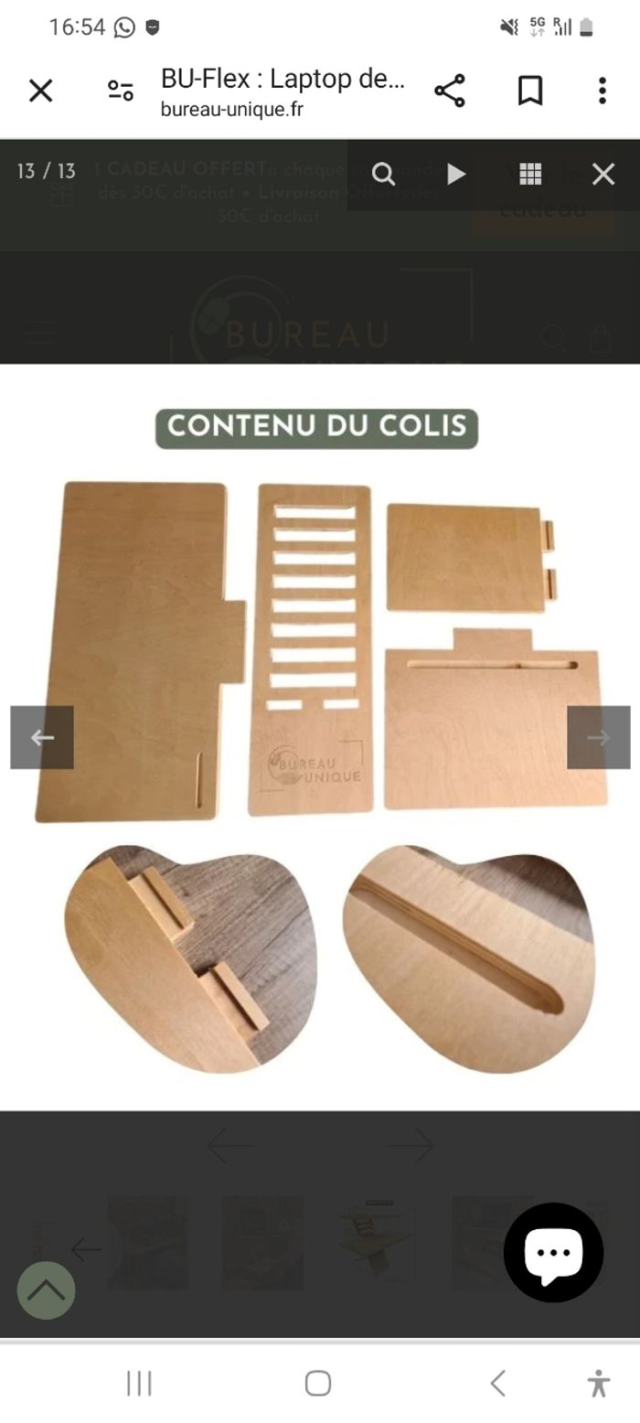 Support bois réglable pour travailler assis debout - photo numéro 8