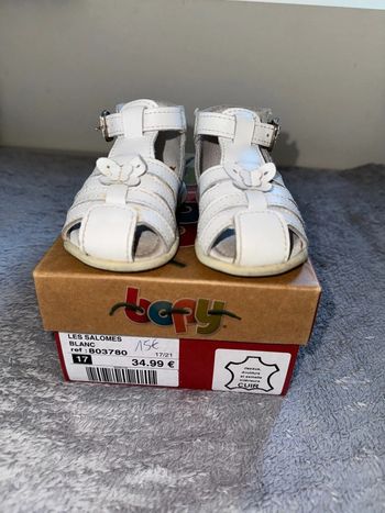 Sandales bébé 17 bopy blanches