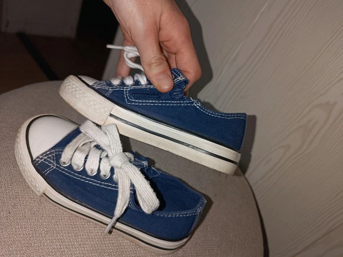 Basket en toile bleu marine - photo numéro 7