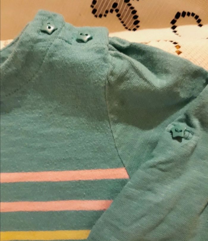 Robe rayé vert/bleu 4 ans Verbaudet - photo numéro 2