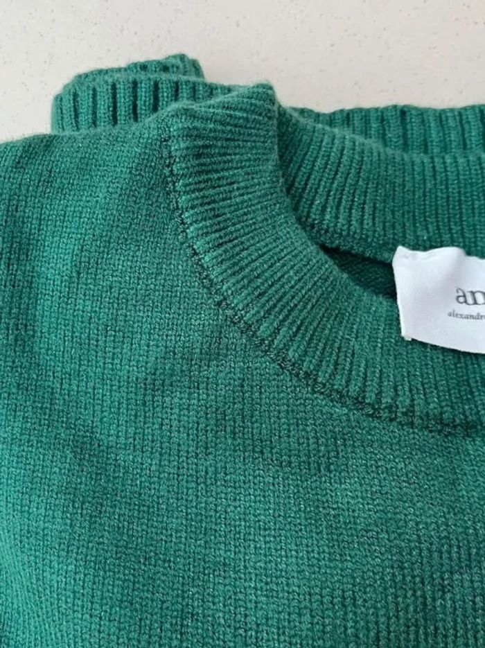 Pull Ami Paris Vert  M - photo numéro 5