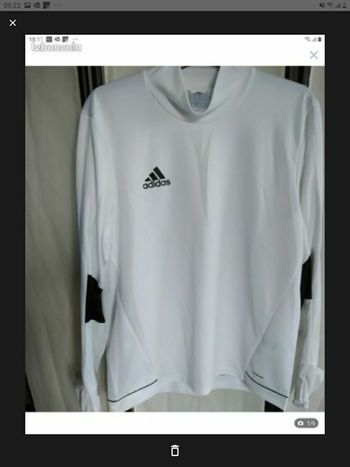 Polo homme blanc  taille L très bon état