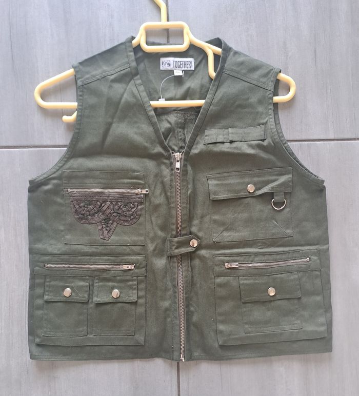 Veste sans manches neuf kaki Together Taille 40