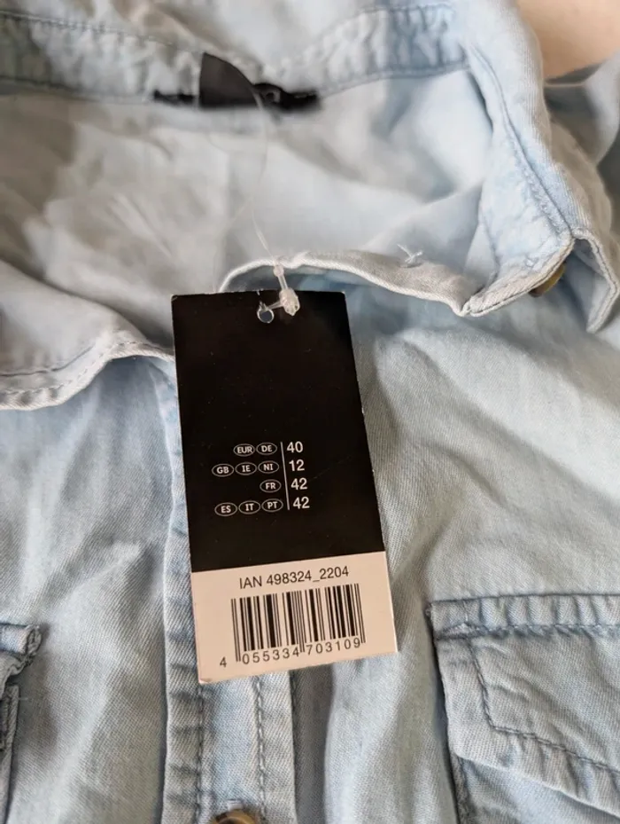 🩵 Chemise effet jean - L - photo numéro 3
