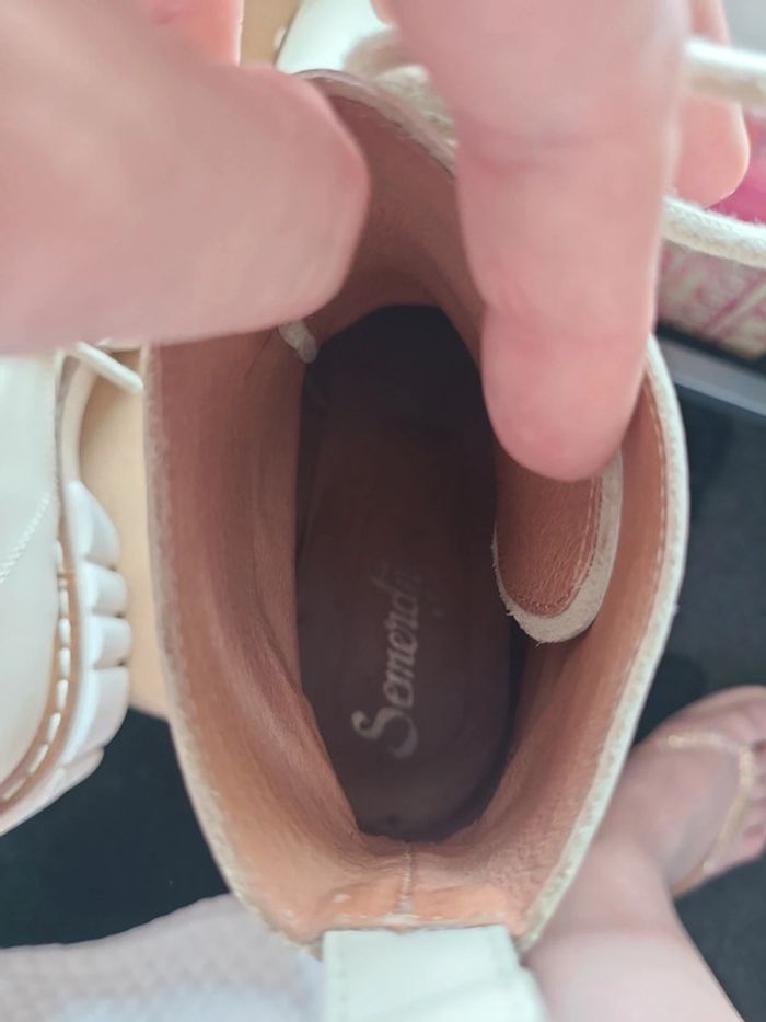 Bottines en cuir beige semerdjian 39 - photo numéro 4