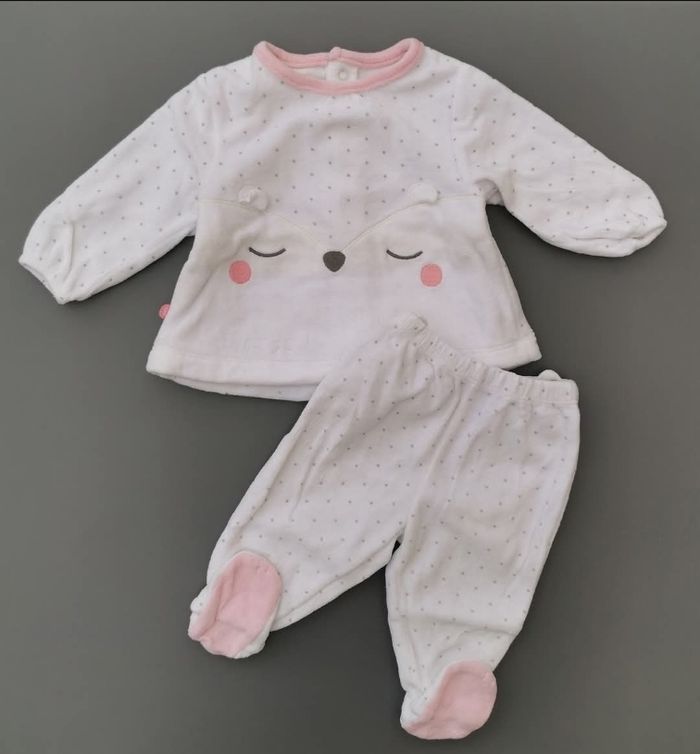 Lot de 7 pyjamas velours 3 mois fille petit bateau Okaïdi - photo numéro 8
