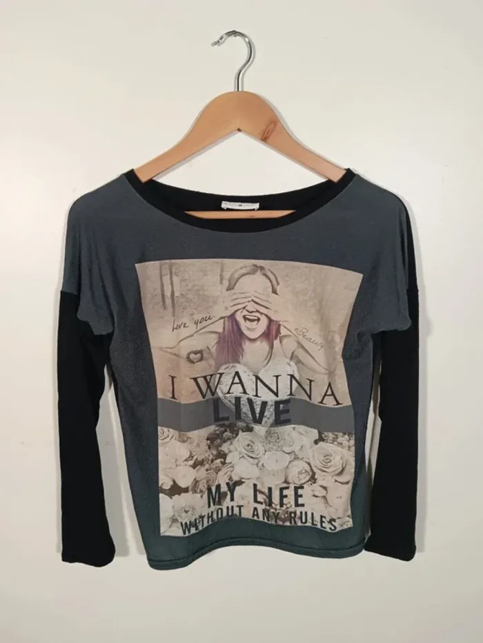 T-shirt noir cache cache 36