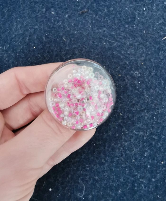 Bague en verre ronde style pylônes - photo numéro 2