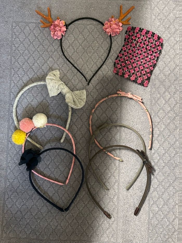 Lot de 7 serres tête petite fille