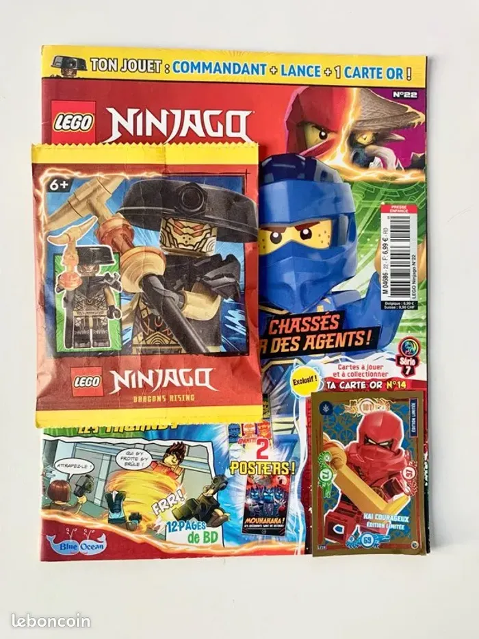🌀 Magazine LEGO Ninjago + figurine Commandant + carte collector NEUF 🖤⚔️ - photo numéro 1