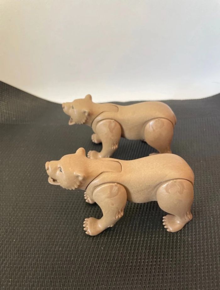 Playmobil lot 2 figurines Ours brun Grizzly Wiltopia très bon état comme neuf - photo numéro 2