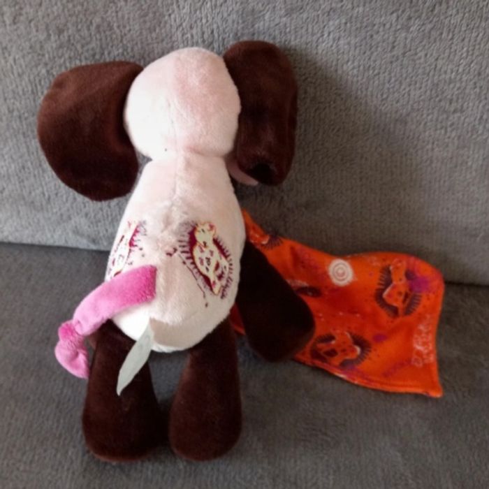 Doudou peluche éléphant avec mouchoir  Kookai - photo numéro 4