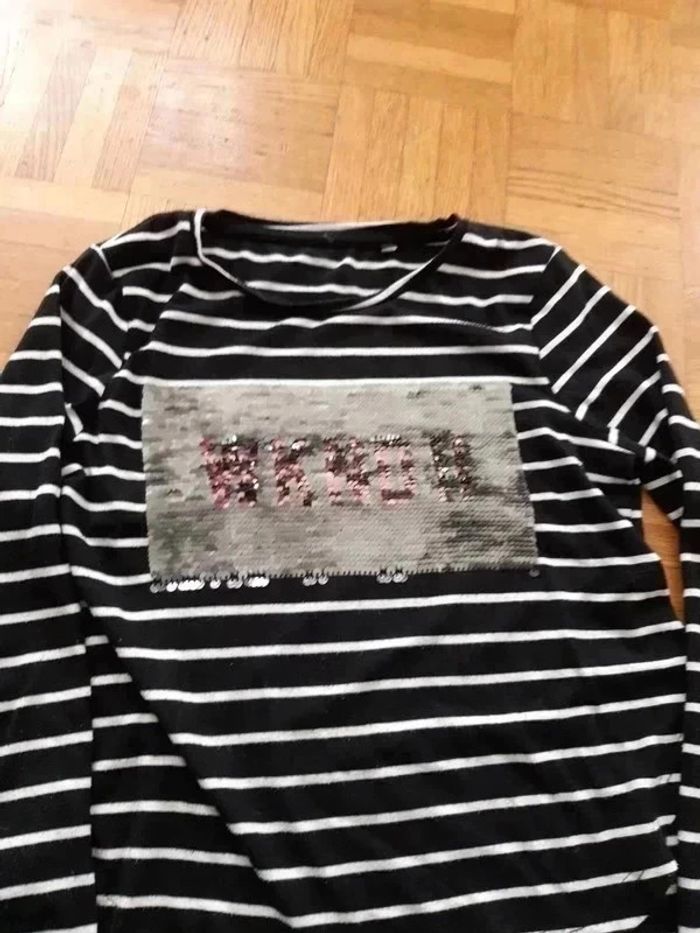 pull marinière sequin 6 ans - photo numéro 3