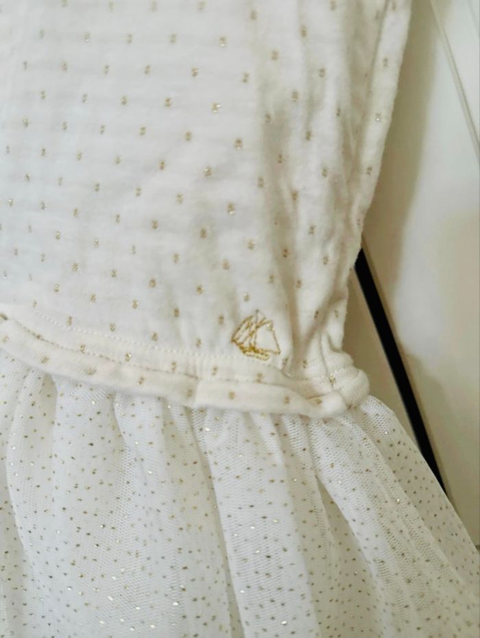 Robe Petit Bateau écru et doré - photo numéro 3