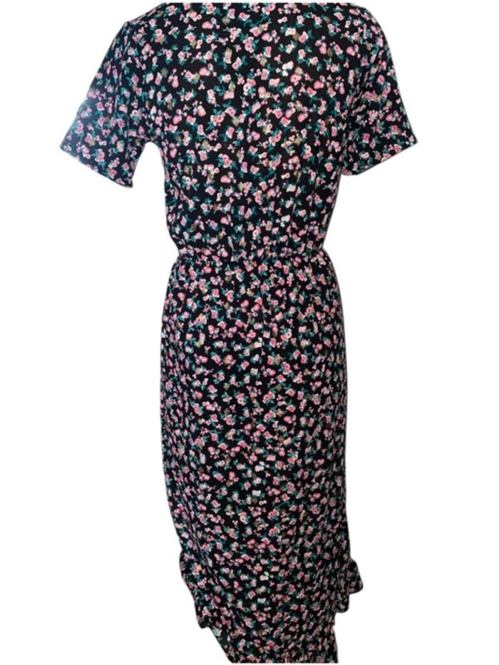 Robe noir fleuris - Liz Devy - Taille S - photo numéro 3