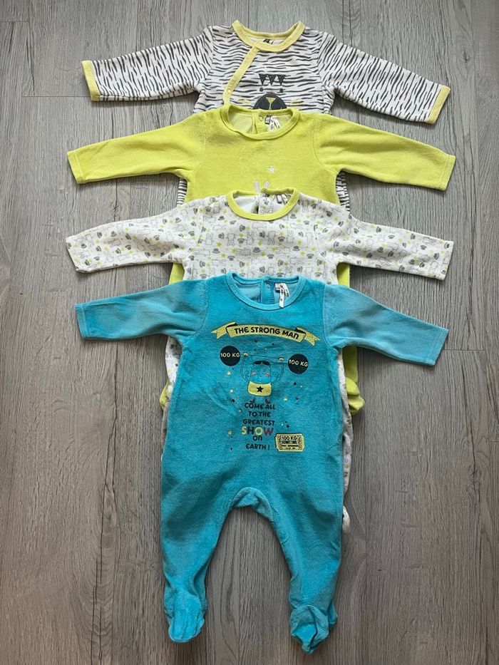 Lot de 4 pyjamas Orchestra – 6 mois / 67 cm – Mixte ❄️