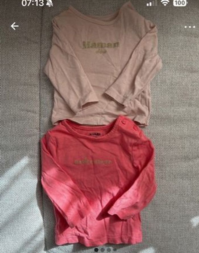 Lot de deux hauts manches longues