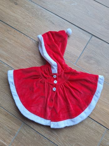 Cape Noël bébé 1 mois (54cm) avec capuche