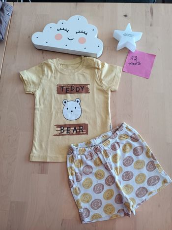 Ensemble pyjashort 🐻 9/12 mois