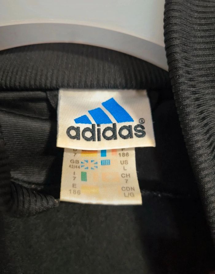 Veste haut de survêtement adidas,noir et orange, vintage, taille L, - photo numéro 5