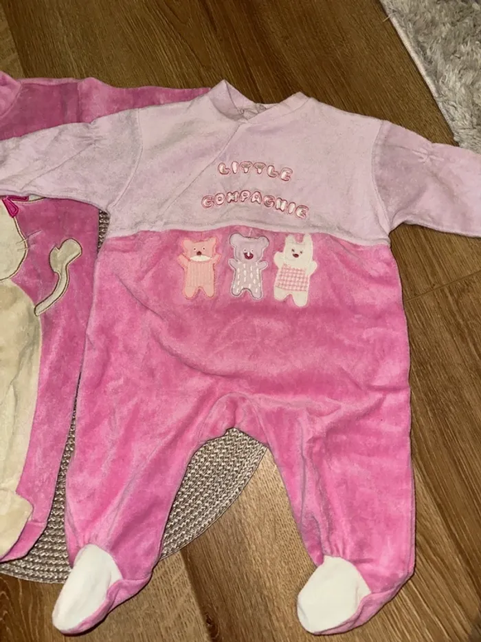 Lot de 2 pyjamas velours - naissance - photo numéro 2