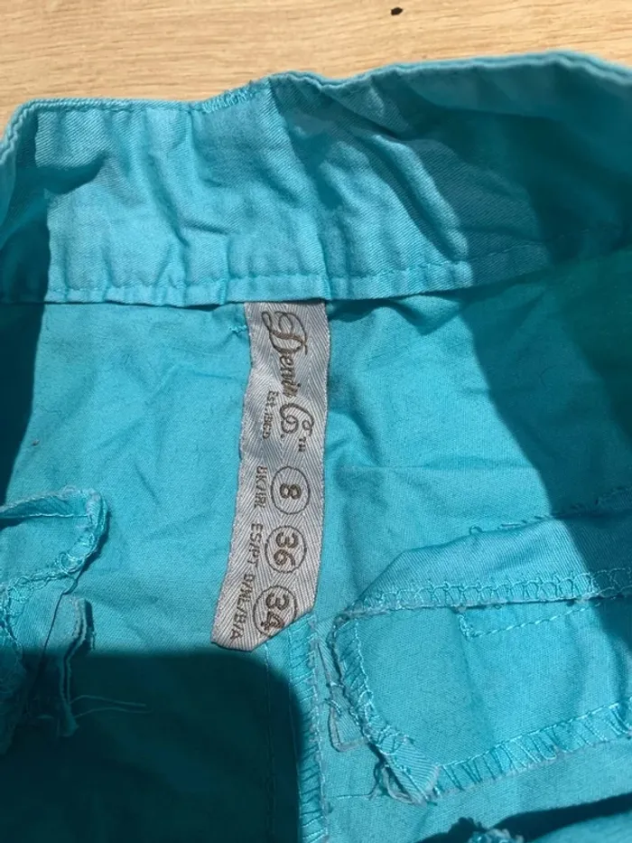 Short turquoise Denim Co - Taille 36 - photo numéro 3