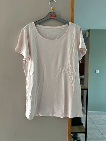 T shirt uni rose pale