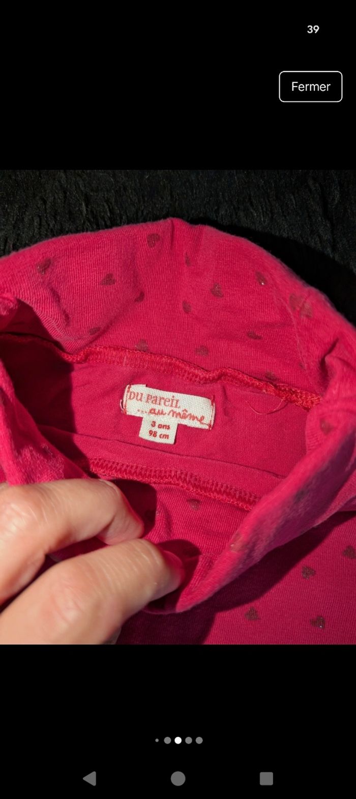T-shirt manches longues fille 3 ans DPAM - photo numéro 7