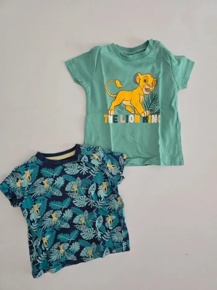 Lot de 2 tee shirts 12-18 mois
