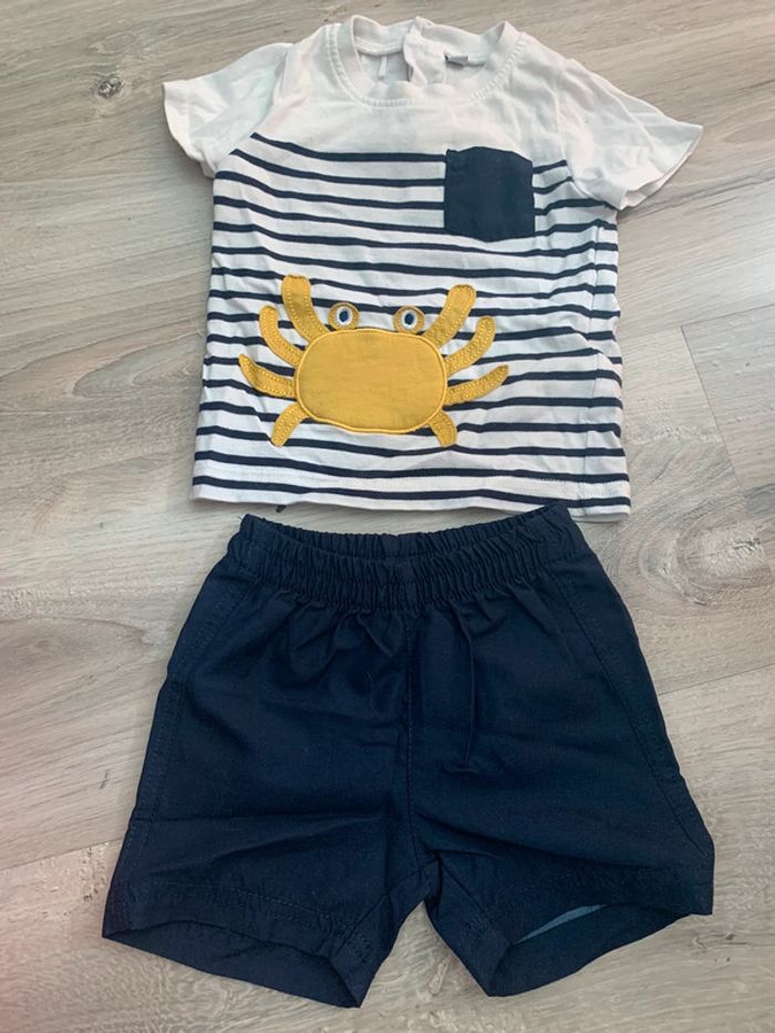 Ensemble t-shirt short 6mois