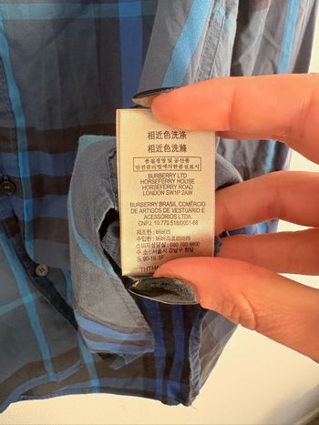 Chemise Burberry Brit Nova Check bleue – Taille L