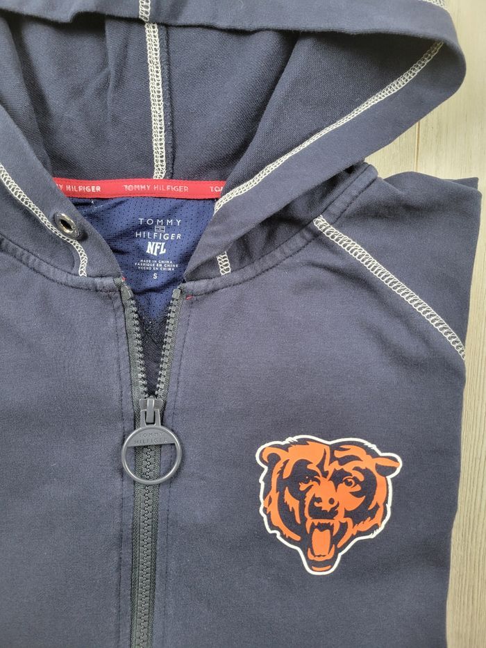 Sweat à capuche Tommy Hilfiger x NFL Chicago Bears – Taille S – Full zip - photo numéro 2