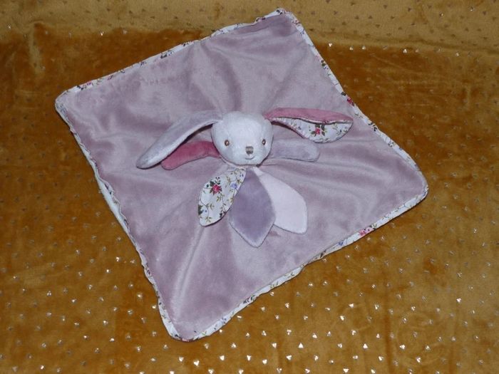 Doudou plat lapin rose Bukowski 🐰parfait état