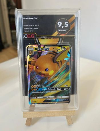 Carte Pokémon Raichu GX SM213 CGG 9,5