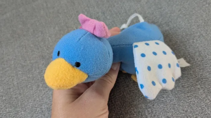 Lot doudou et peluches vache et oiseau - photo numéro 6