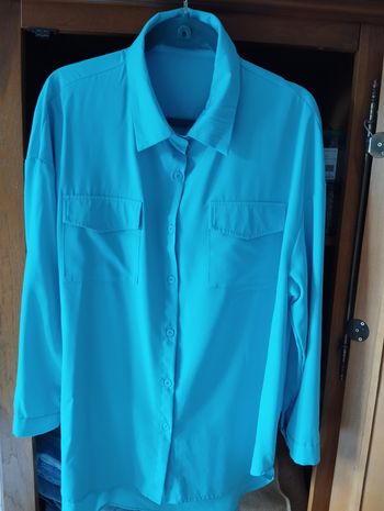 Chemise femme turquoise 