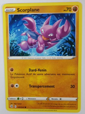 Carte Pokemon Scorplane 140/264 ● Poing de Fusion FR ©