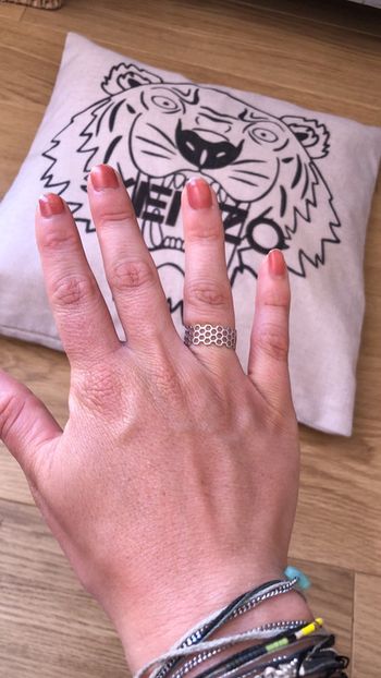 Bague réglable métal argenté minimaliste