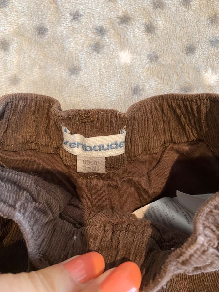 Pantalon velours 3 mois Vertbaudet - photo numéro 3