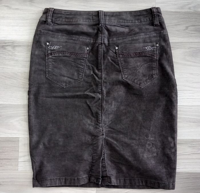 Jupe en jean marron Jacqueline Riu taille 36 - photo numéro 6