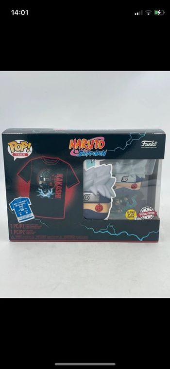 Coffret Funko Pop Naruto Shippuden T-Shirt M + figurine Kakashi N•822 neuf