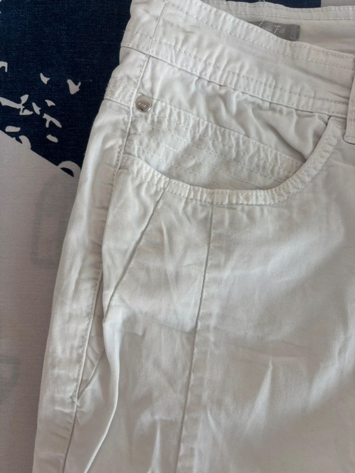 Pantacourt blanc taille 38/40 candae - photo numéro 7
