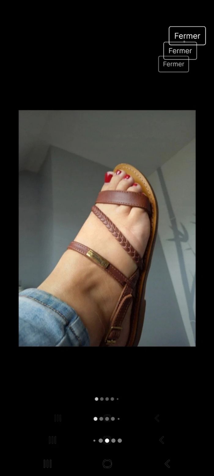 tropeziennes cuir marron - photo numéro 3